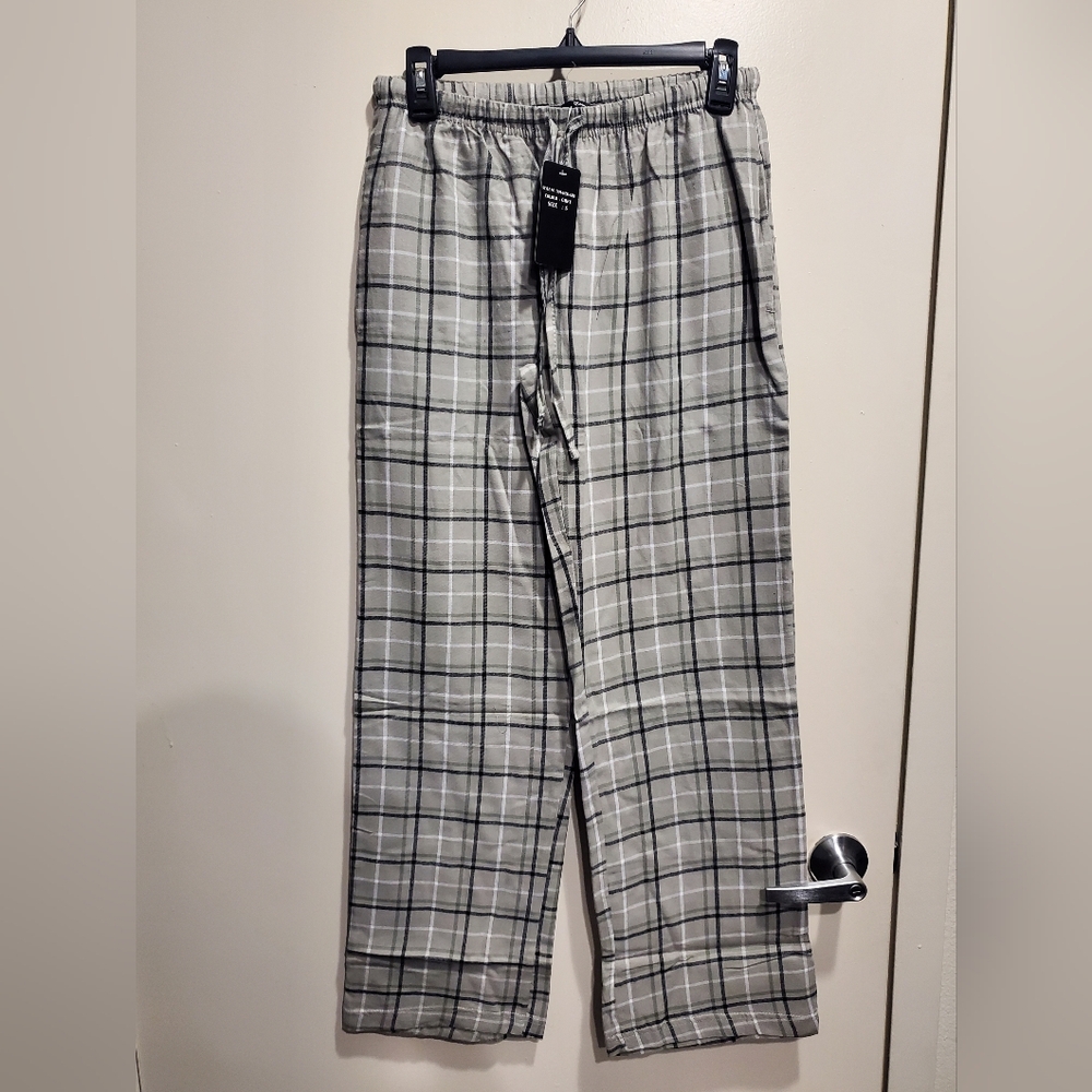 Women's Gray Plaid Pajama Pants Small